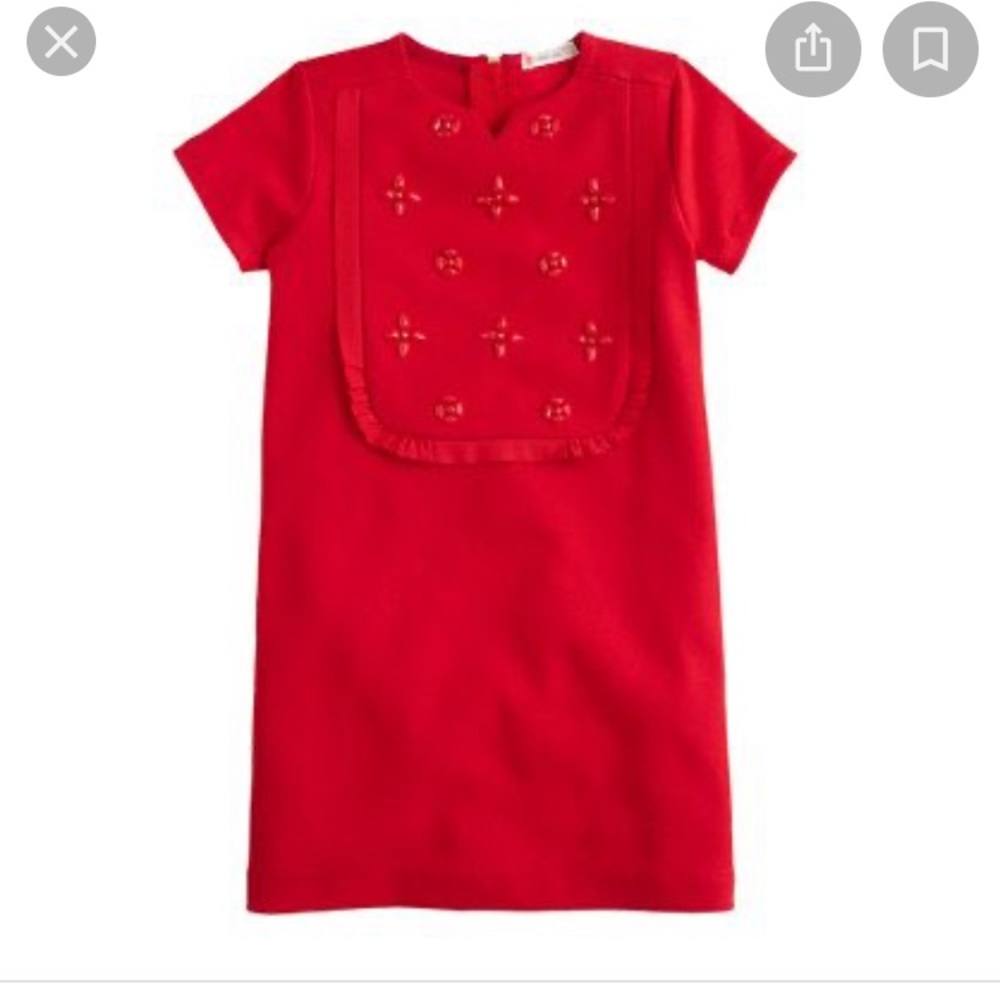 Jcrew Girls embellished bib dress